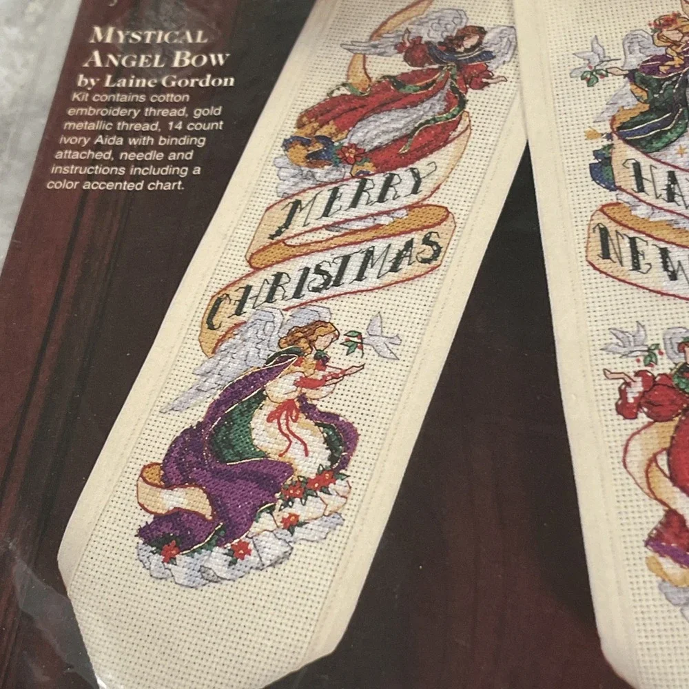 Dimensions Cross Stitch Kit 8539 Front Door Bow Christmas 17